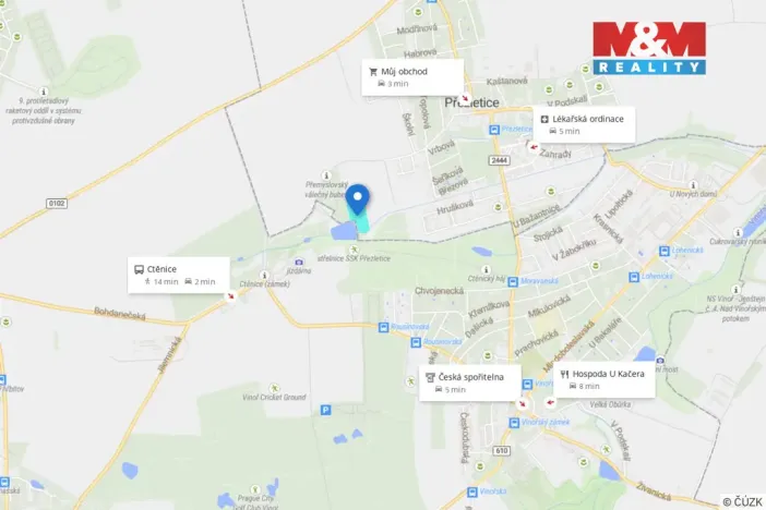 Pronájem zahrady, Přezletice, 300 m2