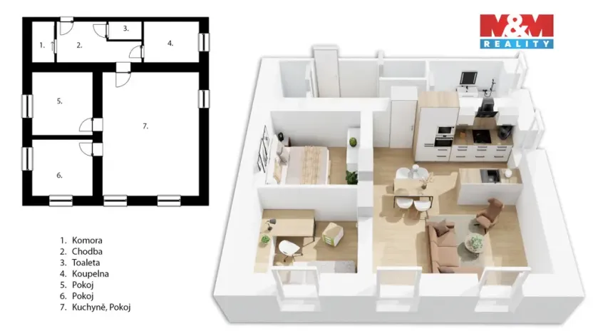 Prodej bytu 3+kk, Strakov, 82 m2