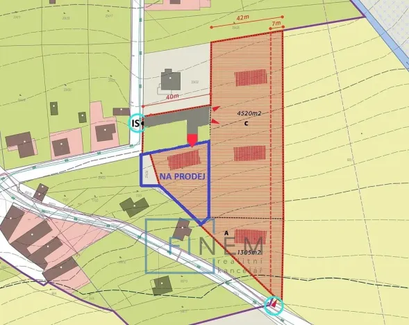 Prodej pozemku, Otmíče, 1239 m2
