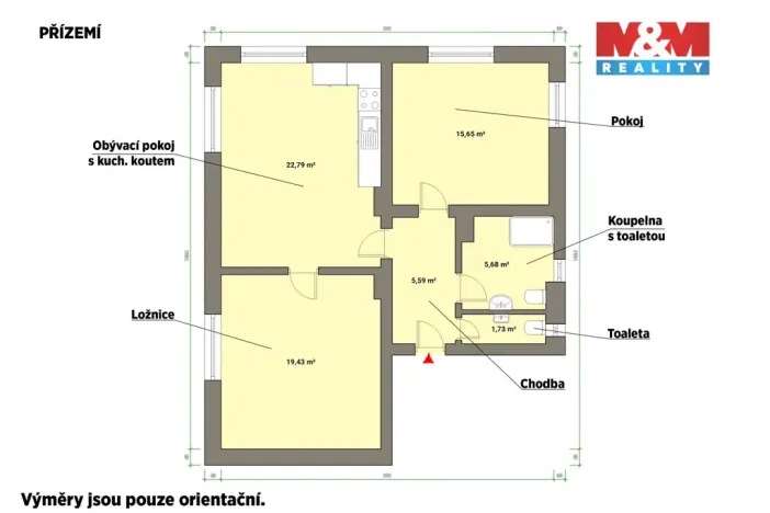 Pronájem bytu 3+kk, Luby, Revoluční, 71 m2