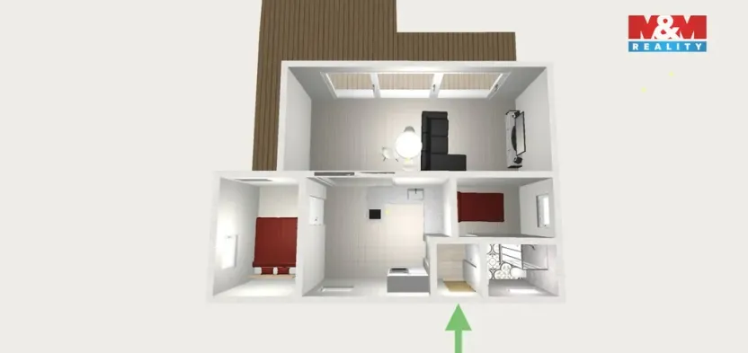Prodej rodinného domu, Panenské Břežany, Strmá, 73 m2