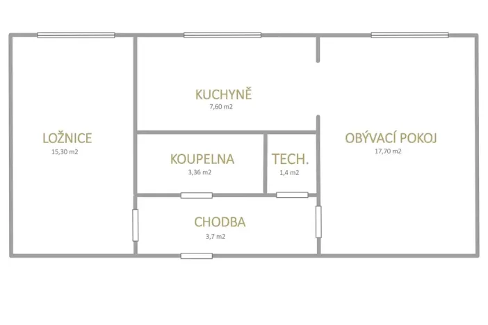 Pronájem bytu 2+1, Most, Zdeňka Štěpánka, 52 m2