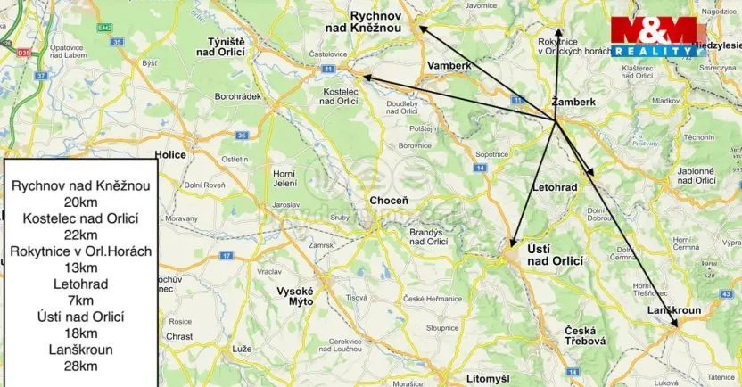 Pronájem bytu 3+1, Žamberk, Vrchlického, 97 m2