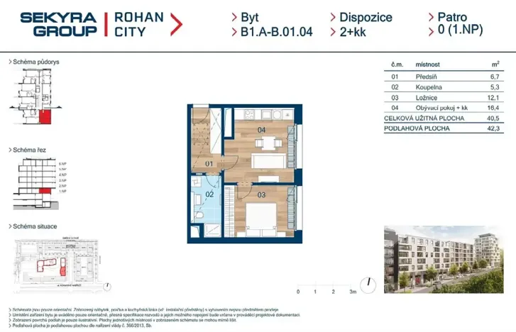 Prodej bytu 2+kk, Praha - Karlín, Sokolova, 40 m2