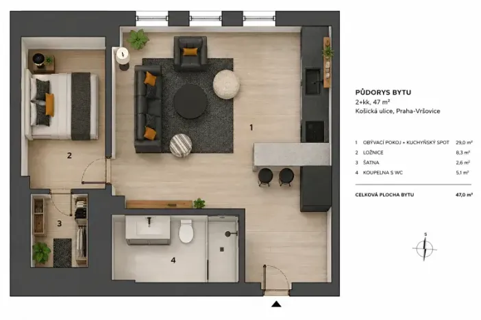 Prodej kanceláře, Praha - Vršovice, Košická, 47 m2