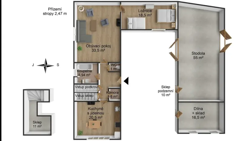 Prodej chaty, Řemíčov, 92 m2