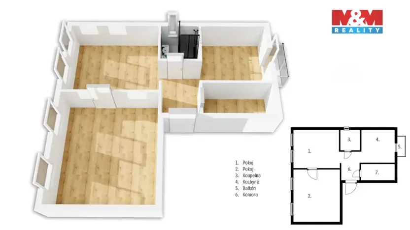 Prodej bytu 2+1, Český Těšín, Božkova, 68 m2