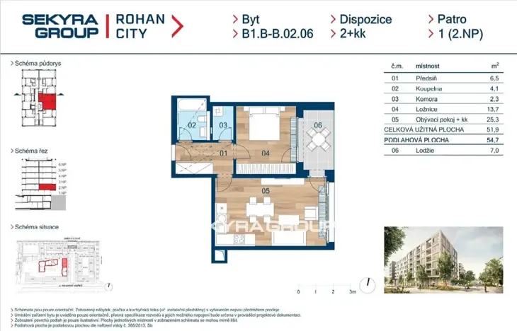 Prodej bytu 2+kk, Praha - Karlín, Sokolova, 52 m2