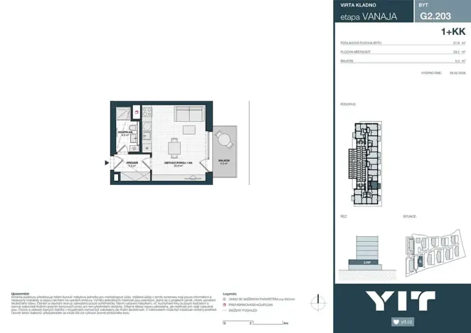Prodej bytu 1+kk, Kladno, Unhošťská, 29 m2