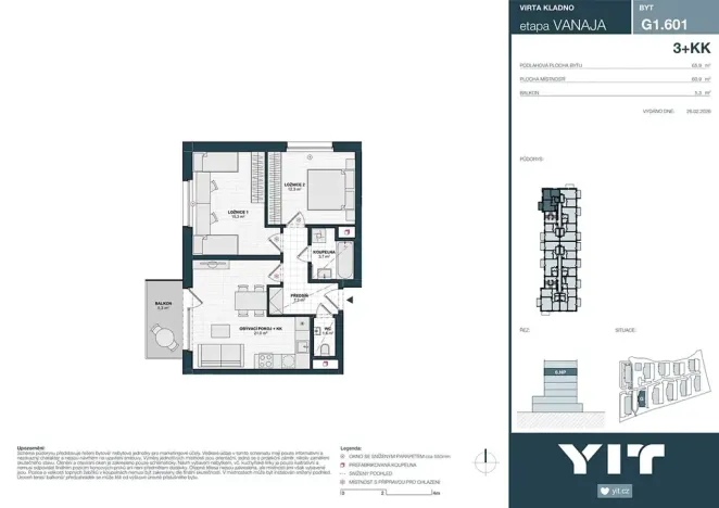 Prodej bytu 3+kk, Kladno, Unhošťská, 61 m2