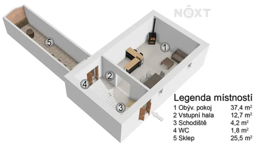 Prodej vinného sklepa, Šakvice, Sklepní, 130 m2