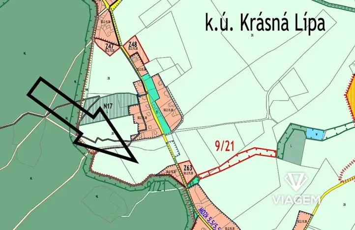 Prodej pole, Krásná Lípa, 11439 m2