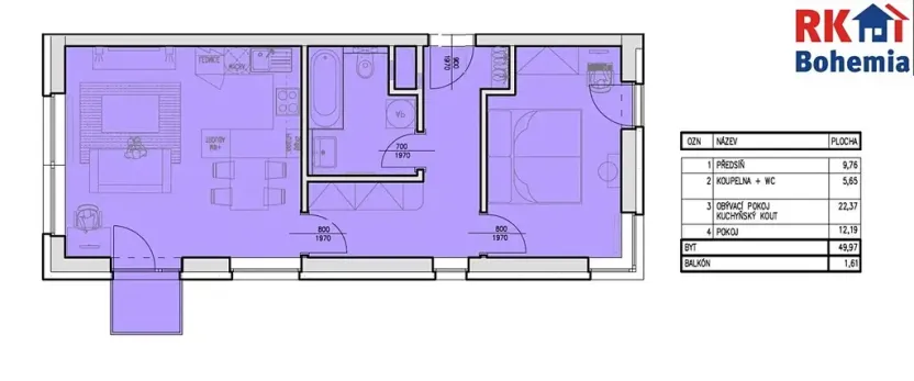 Pronájem bytu 2+kk, Cerhenice, Za Cukrovarem, 50 m2
