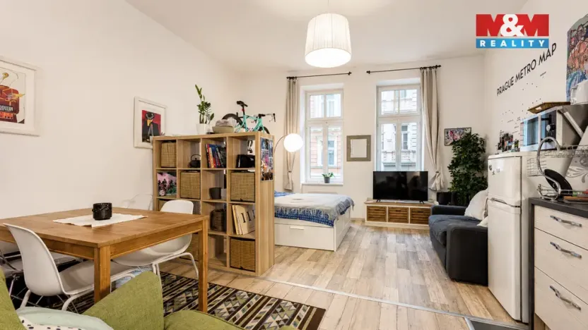 Pronájem bytu 1+kk, Praha - Žižkov, Bořivojova, 33 m2