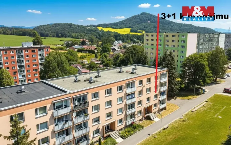 Pronájem bytu 3+1, Cvikov - Cvikov II, Sídliště, 62 m2