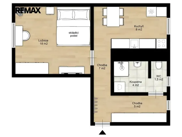 Pronájem bytu 1+1, Borohrádek, Havlíčkova, 44 m2