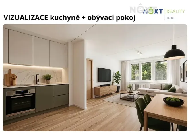 Prodej bytu 2+kk, Brno, Oblá, 49 m2