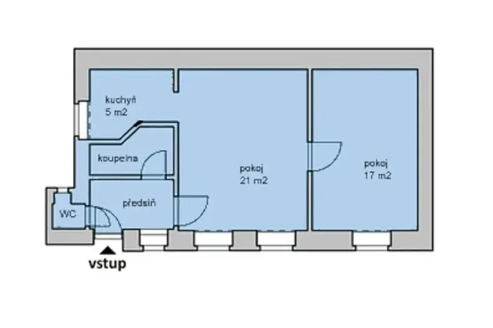 Pronájem bytu 2+kk, Brno, Kabátníkova, 52 m2