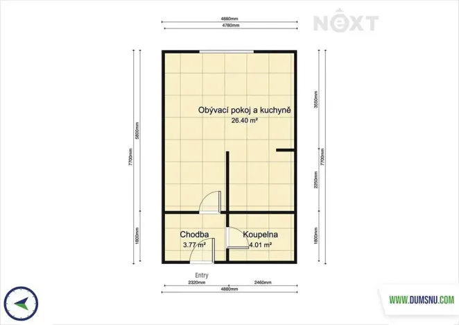 Pronájem bytu 1+kk, Šumperk, Prievidzská, 35 m2