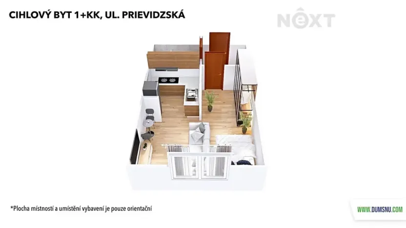 Pronájem bytu 1+kk, Šumperk, Prievidzská, 35 m2