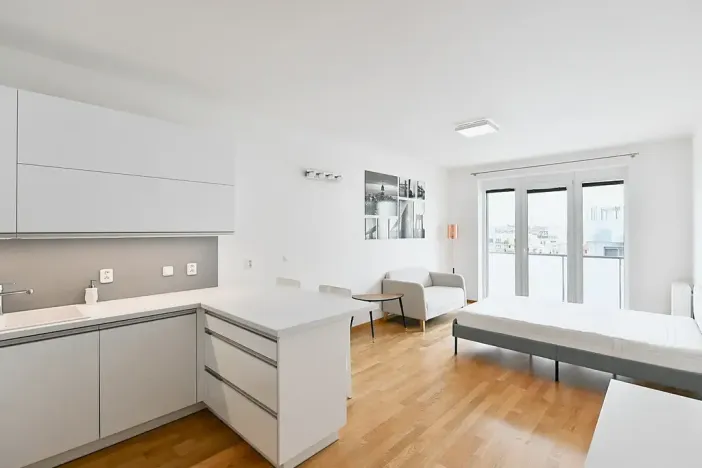 Pronájem bytu 1+kk, Praha - Řeporyje, Kakosova, 42 m2