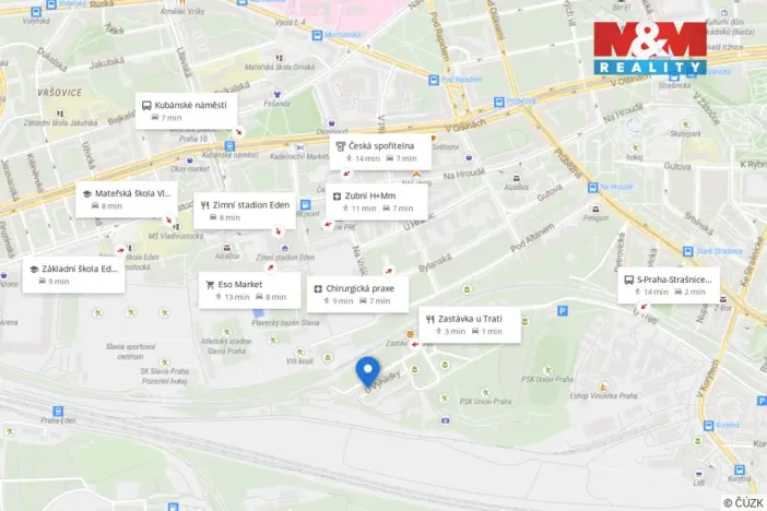 Pronájem bytu 2+kk, Praha - Strašnice, U trati, 46 m2