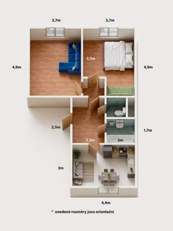 Pronájem bytu 3+kk, Ostrava, 28. října, 69 m2