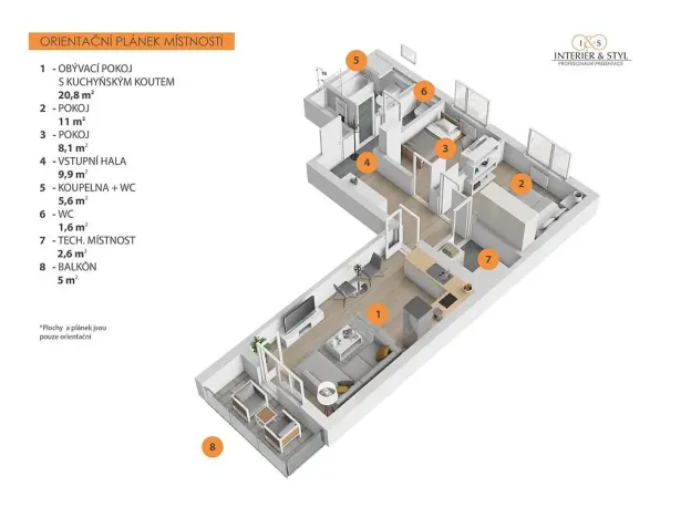 Prodej bytu 3+kk, Praha, 66 m2