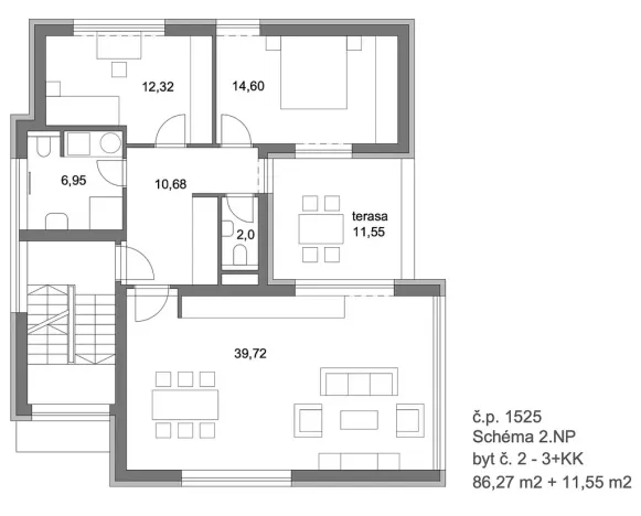 Pronájem bytu 3+kk, Mladá Boleslav - Mladá Boleslav III, Vondřichova, 86 m2