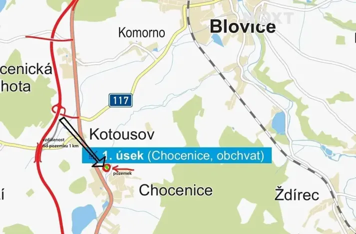 Prodej pozemku pro bydlení, Chocenice, 1639 m2