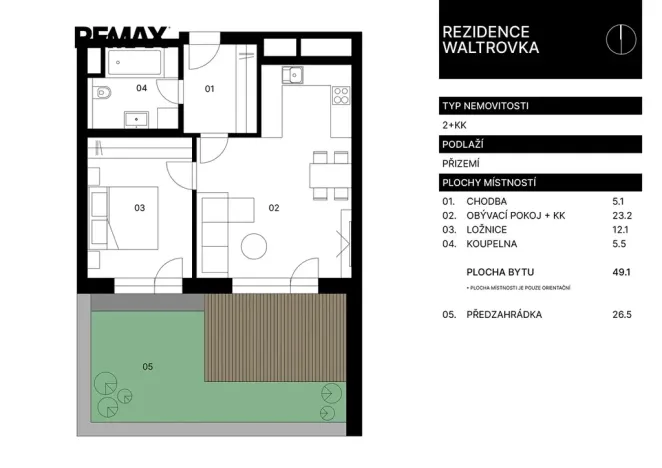 Pronájem bytu 2+kk, Praha - Jinonice, Kloudova, 50 m2