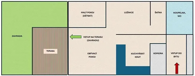 Pronájem bytu 2+kk, Praha - Hrdlořezy, Mezilehlá, 81 m2