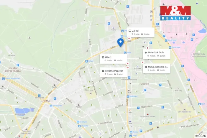Pronájem bytu 3+kk, Praha - Lhotka, Zálesí, 112 m2