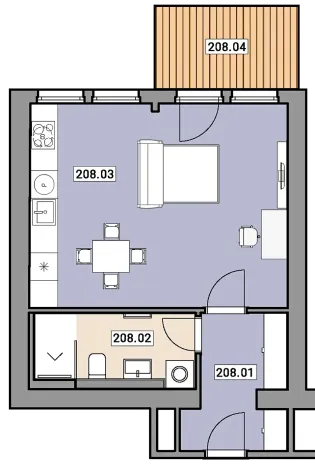 Prodej bytu 1+kk, Praha - Zbraslav, Elišky Přemyslovny, 38 m2
