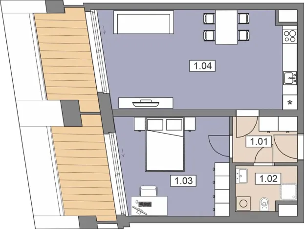 Prodej bytu 2+kk, Praha, Komořanská, 51 m2