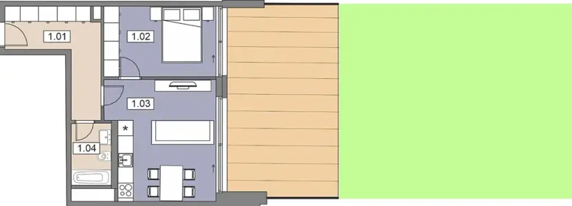 Prodej bytu 2+kk, Praha, Komořanská, 47 m2
