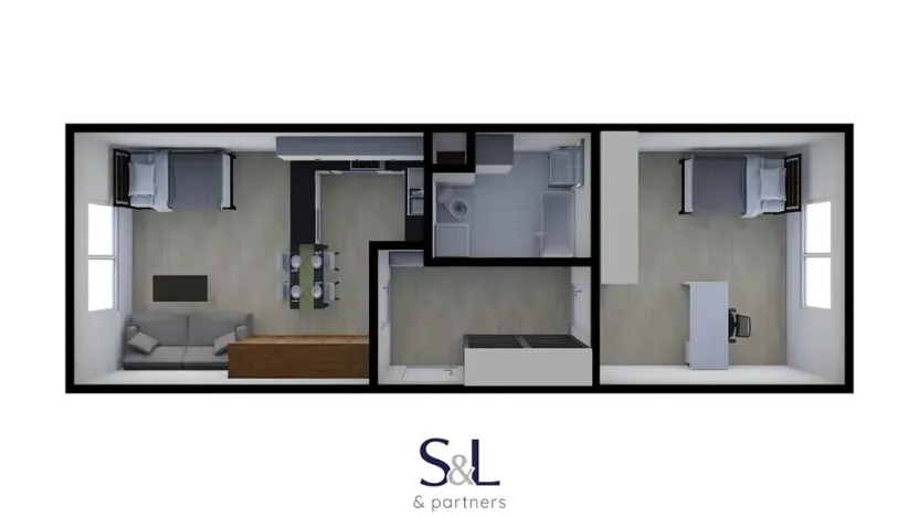Pronájem bytu 2+kk, Liberec, Olbrachtova, 42 m2