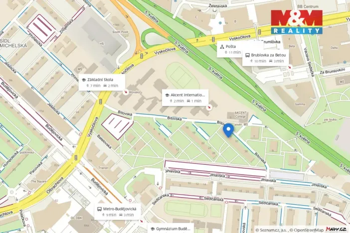 Pronájem bytu 3+1, Praha - Michle, Bítovská, 70 m2