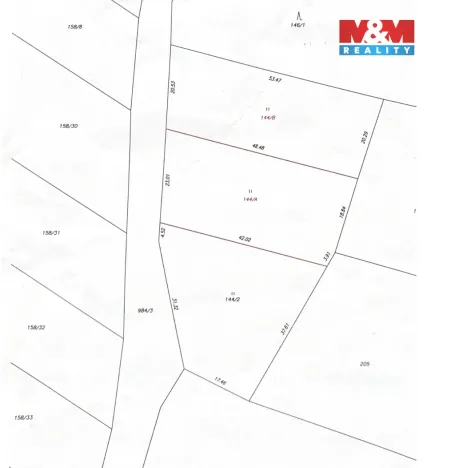 Prodej louky, Velké Popovice, 3090 m2
