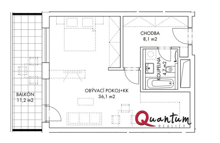 Pronájem bytu 2+kk, Praha - Stodůlky, Svitákova, 60 m2