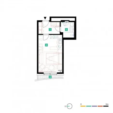 Pronájem bytu 1+kk, Praha - Stodůlky, Mukařovského, 30 m2