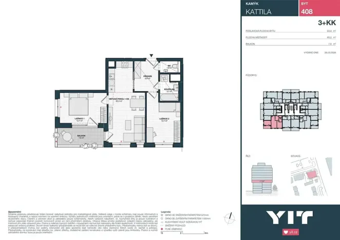 Prodej bytu 3+kk, Praha - Kamýk, Imrychova, 60 m2