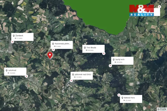 Prodej pozemku pro bydlení, Nekoř, 5064 m2
