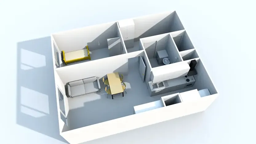 Pronájem bytu 2+kk, Praha - Čakovice, Ke stadionu, 43 m2
