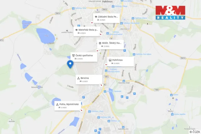 Prodej pozemku pro bydlení, Pelhřimov, 458 m2