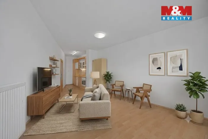 Pronájem bytu 2+kk, Pardubice - Zelené Předměstí, nábřeží Závodu míru, 48 m2