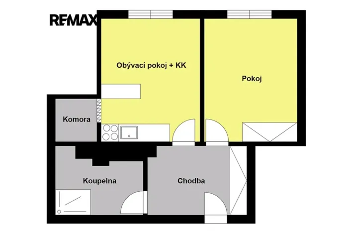 Pronájem bytu 2+kk, Rudná, Masarykova, 47 m2