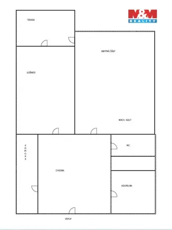 Pronájem bytu 2+kk, Hradec Králové - Třebeš, Pod Svahem, 55 m2
