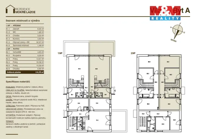 Prodej atypického bytu, Mokré Lazce, Generála Vlachého, 117 m2