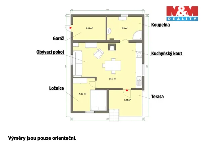 Prodej chaty, Hroznětín - Velký Rybník, 58 m2